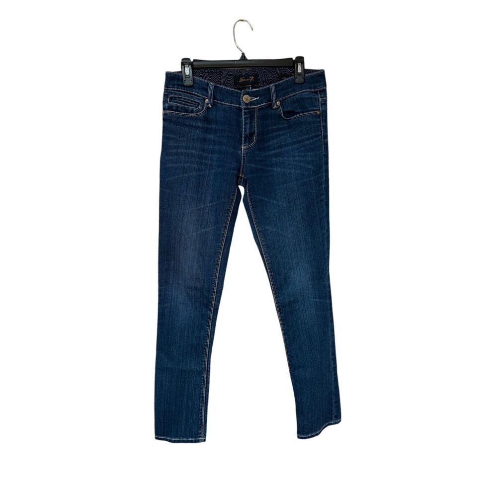 Seven 7 Women's Sz 6 Stretch Denim‎ Straight Blue Jeans RN 109890